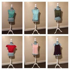 6 Cute Summer tanks! All Sz md Or Sz 6